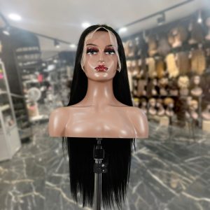 maady hair luxury 13x6 double drams straight lace front wig black remy hair