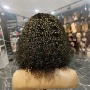 center wig machine made black wig remy hair tc047