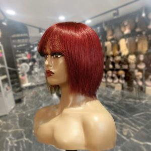 center wig machine made color wig remy hair