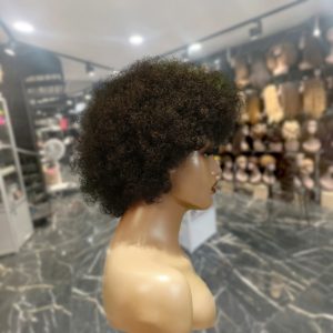 center wig machine made black wig remy hair 2301