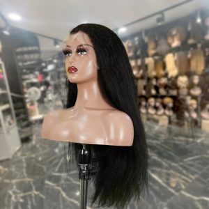 maady hair luxury 13x4 yaki straight lace front wig black remy hair