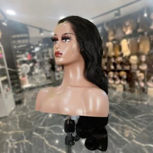 maady hair luxury natural black asian raw hair 13x6 hd lace front wig body wave human hair wig