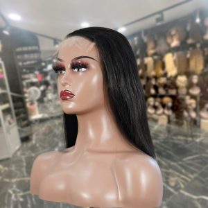 maady hair luxury natural black asian raw hair 5x5 hd lace closure straight bob human hair wig