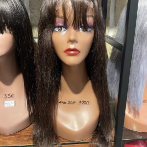 maady hair luxury 4x4 straight lace bangs wig remy hair