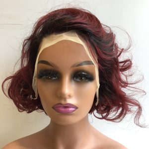 maady hair luxury 13x4 loose wave lace front wig color remy hair 8 inch