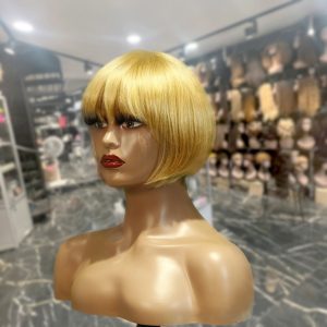 center wig machine made color wig remy hair