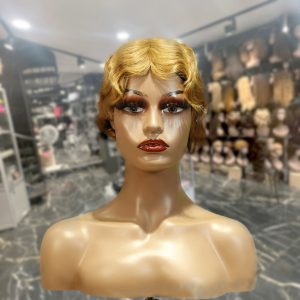 center wig machine made #27 wig remy hair h001