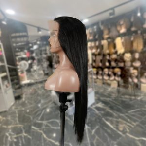 maady hair luxury 13x6 double drams straight lace front wig black remy hair