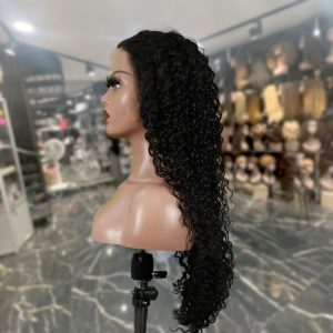 maady hair luxury natural black asian raw hair 13x6 hd lace front wig deep wave human hair wig