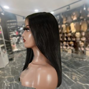 maady hair luxury natural black asian raw hair 2x6 hd lace closure straight bob human hair wig