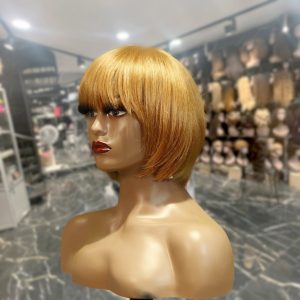 center wig machine made color wig remy hair