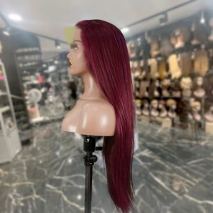 center wig 13x4 straight lace front wig 99j color 26 inch remy hair