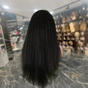 maady hair luxury 13x4 yaki straight lace front wig black remy hair