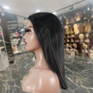 maady hair luxury natural black remy hair 5x5 lace closure deep wave 12 inch bob human hair wig