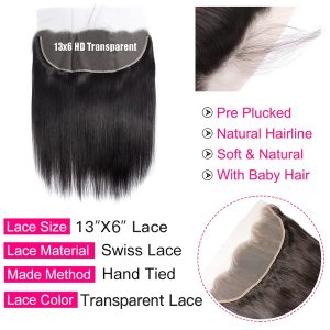maady hair luxury asian raw hair 13x6 straight hd frontal