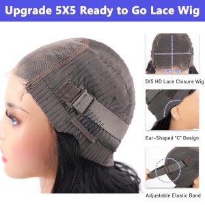 maady hair luxury glueless remy hair 5x5 lace closure deep wave human hair wig