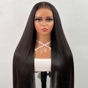 maady hair luxury glueless remy hair 5x5 lace closure straight human hair wig