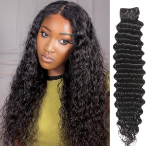 maady hair luxury remy hair black deep wave bundles laotian weaving