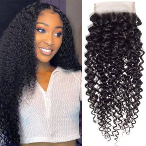 maady hair luxury remy hair 4x4 kinky curly closure
