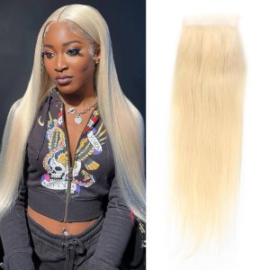 maady hair luxury remy hair 4x4 straight closure 613
