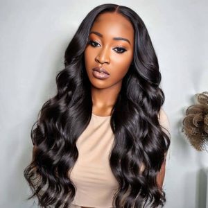 center wig 360 body wave lace front wig remy hair